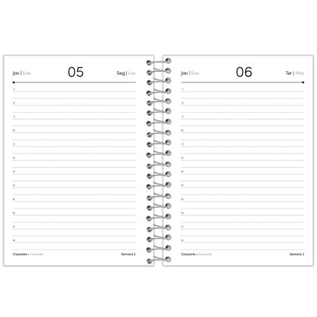 Foto ilustrativa Agenda Espiral Rosa Cliff