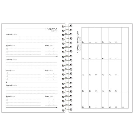 Foto ilustrativa Agenda Espiral Rosa Cliff