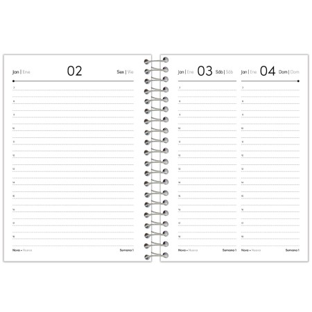 Foto ilustrativa Agenda Espiral Rosa Cliff