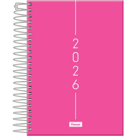 Foto ilustrativa Agenda Espiral Rosa Cliff