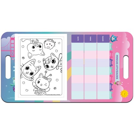 Foto ilustrativa Álbum de Colorir Maleta A Casa Mágica da Gabby