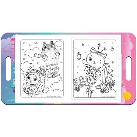 Foto ilustrativa Álbum de Colorir Maleta A Casa Mágica da Gabby