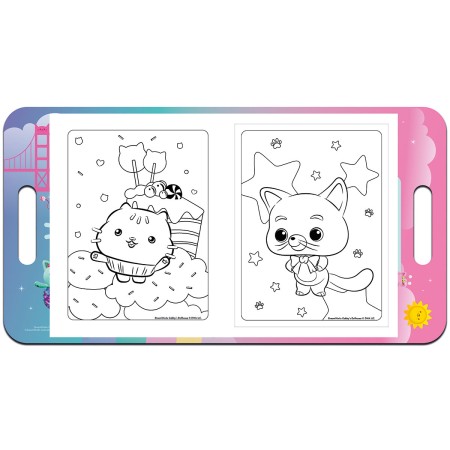 Foto ilustrativa Álbum de Colorir Maleta A Casa Mágica da Gabby