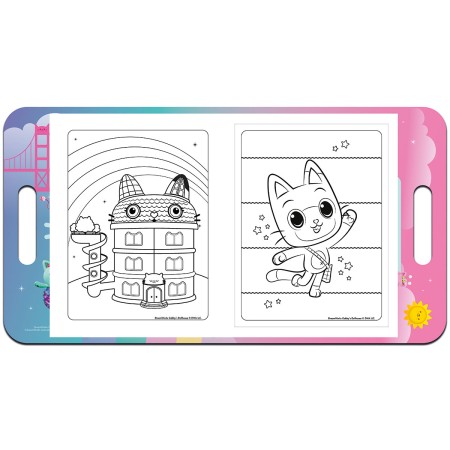 Foto ilustrativa Álbum de Colorir Maleta A Casa Mágica da Gabby