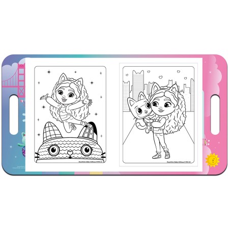 Foto ilustrativa Álbum de Colorir Maleta A Casa Mágica da Gabby