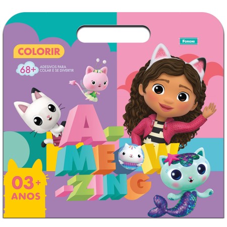 Foto ilustrativa Álbum de Colorir Maleta A Casa Mágica da Gabby