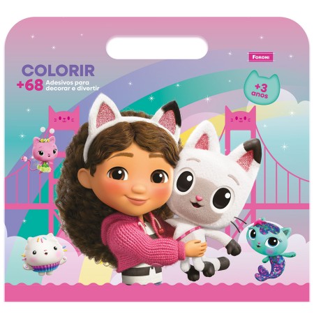 Foto ilustrativa Álbum de Colorir Maleta A Casa Mágica da Gabby