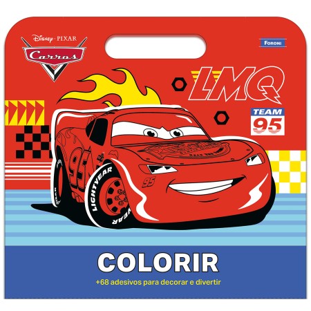 Foto ilustrativa Álbum de Colorir Maleta Carros