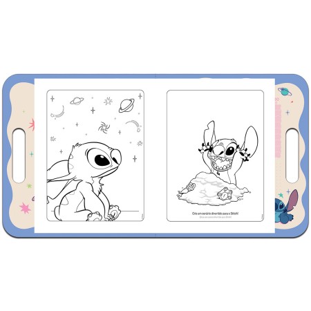 Foto ilustrativa Álbum De Colorir Maleta Stitch
