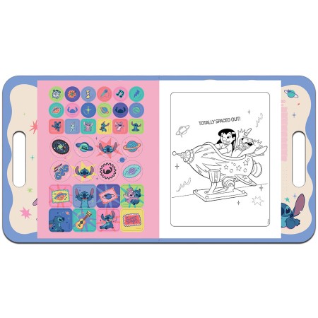 Foto ilustrativa Álbum De Colorir Maleta Stitch