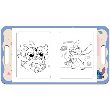 Foto ilustrativa Álbum De Colorir Maleta Stitch