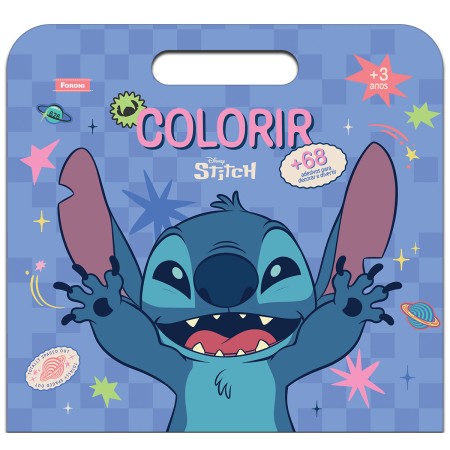 Foto ilustrativa Álbum De Colorir Maleta Stitch