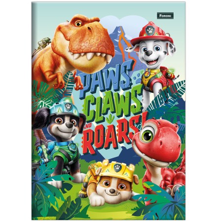 Foto ilustrativa Brochura e Brochurão  Capa Dura Costurado Patrulha Canina - The Dino Movie
