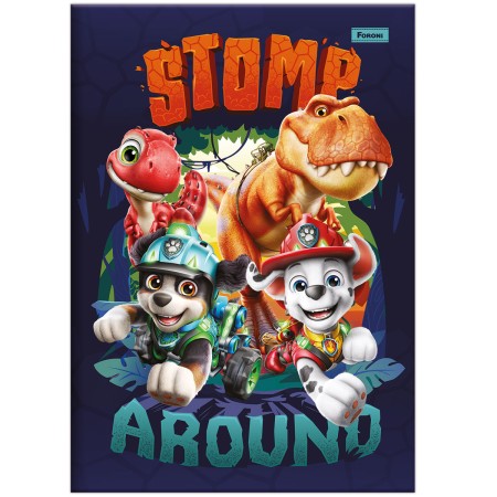 Foto ilustrativa Brochura e Brochurão  Capa Dura Costurado Patrulha Canina - The Dino Movie
