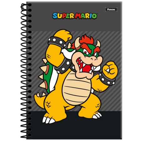 Foto ilustrativa Caderneta 1/4 Capa Dura Super Mario