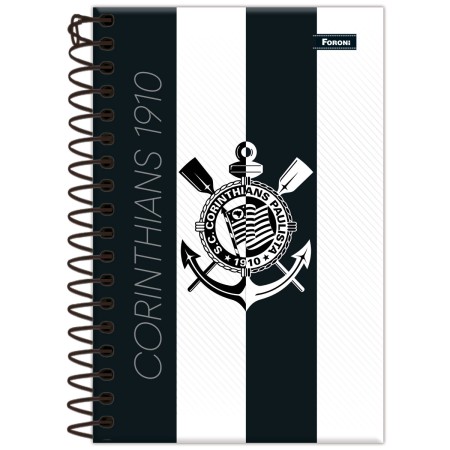 Foto ilustrativa Caderneta 1/8 Capa Dura Corinthians