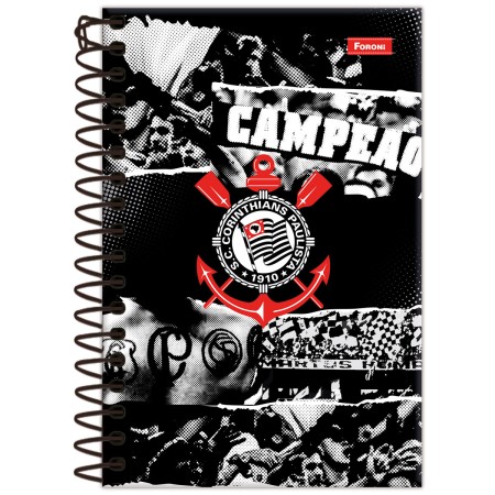 Foto ilustrativa Caderneta 1/8 Capa Dura Corinthians