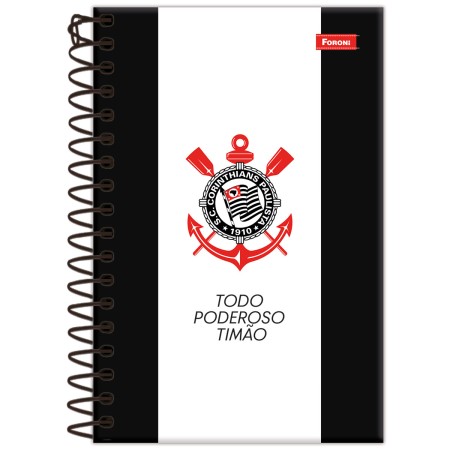 Foto ilustrativa Caderneta 1/8 Capa Dura Corinthians