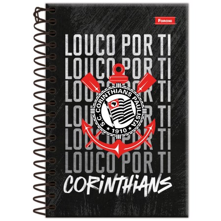Foto ilustrativa Caderneta 1/8 Capa Dura Corinthians