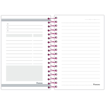 Foto ilustrativa Caderneta 1/8 Capa Dura Fini