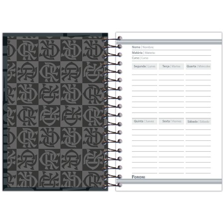 Foto ilustrativa Caderneta 1/8 Capa Dura Flamengo