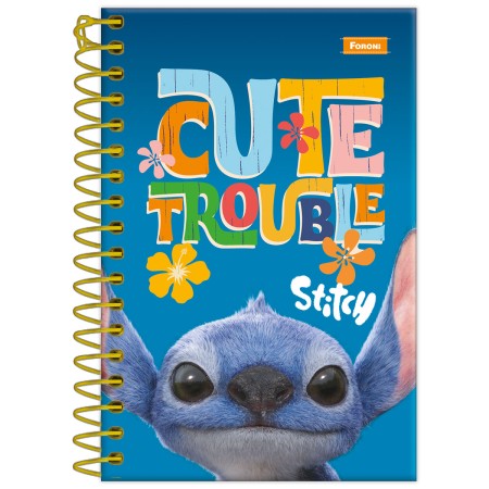 Foto ilustrativa Caderneta 1/8 Capa Dura Stitch