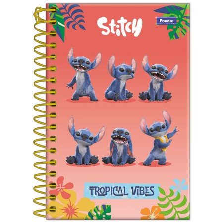 Foto ilustrativa Caderneta 1/8 Capa Dura Stitch