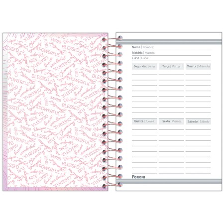 Foto ilustrativa Caderneta Espiral 1/8 Capa Dura Blush