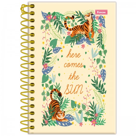 Foto ilustrativa Caderneta Espiral 1/8 Capa Dura Tropical Fever