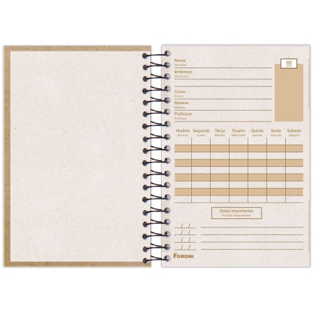 Foto ilustrativa Caderneta Espiral 1/8 Kraft Art