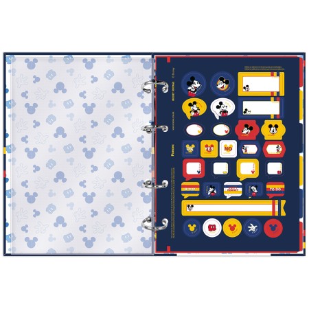 Foto ilustrativa Caderno Argolado Coleg. Sem Lombo Mickey Mouse