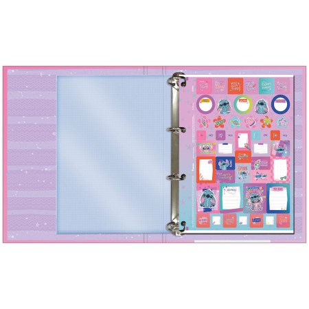 Foto ilustrativa Caderno Argolado Com Lombo Stitch