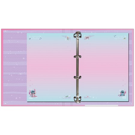 Foto ilustrativa Caderno Argolado Com Lombo Stitch