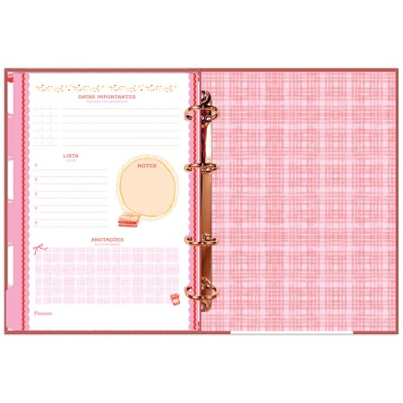 Foto ilustrativa Caderno Argolado sem Lombo Milly
