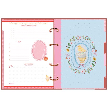Foto ilustrativa Caderno Argolado sem Lombo Milly