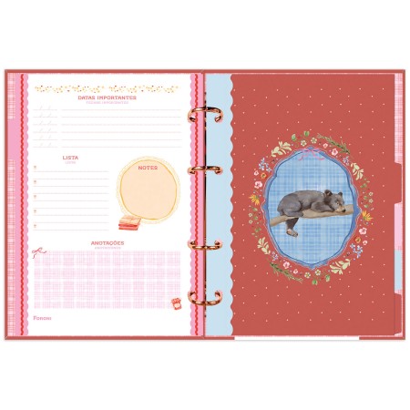 Foto ilustrativa Caderno Argolado sem Lombo Milly