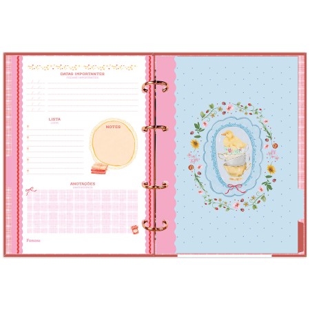 Foto ilustrativa Caderno Argolado sem Lombo Milly
