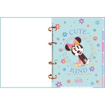 Foto ilustrativa Caderno Argolado sem Lombo Minnie Mouse