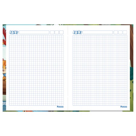 Foto ilustrativa Caderno Aritmética (0,6 x 0,6 cm) Aventurinos - Começando a escrever