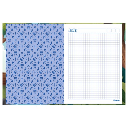 Foto ilustrativa Caderno Aritmética (0,6 x 0,6 cm) Aventurinos - Começando a escrever