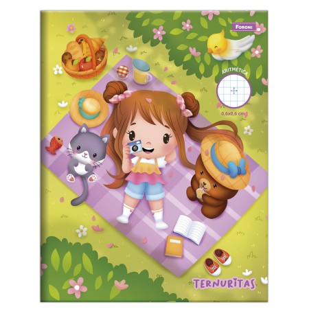 Foto ilustrativa Caderno Aritmética (0,6 x 0,6 cm) Ternuritas - Começando a escrever
