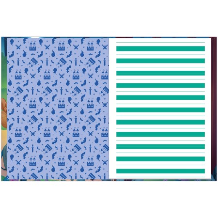 Foto ilustrativa Caderno Brochura c/ Pauta Verde Aventurinos