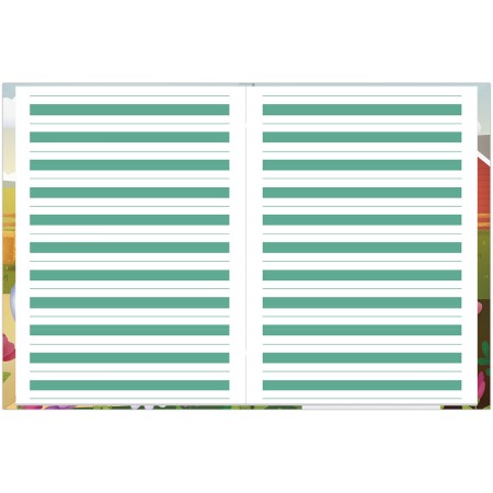 Foto ilustrativa Caderno Brochura c/ Pauta Verde Ternuritas