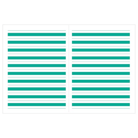 Foto ilustrativa Caderno Brochura com Pauta Verde Brincarte