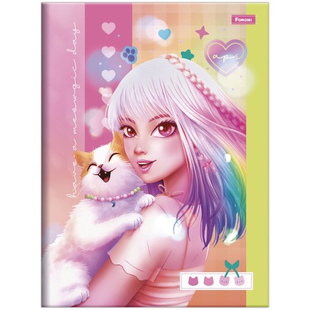 Foto ilustrativa Caderno Brochura e Brochurão Capa Dura Amigas Para Sempre