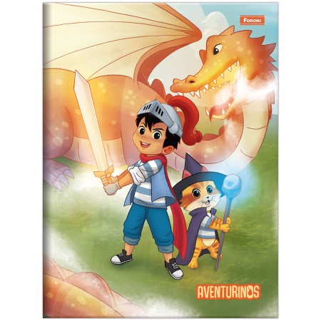 Foto ilustrativa Caderno Brochura e Brochurão Capa Dura Aventurinos
