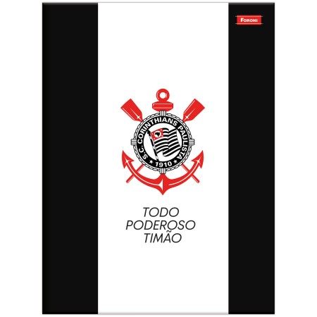 Foto ilustrativa Caderno Brochura e Brochurão Capa Dura Corinthians