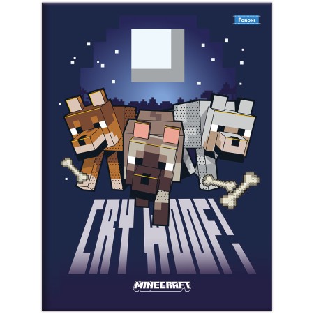 Foto ilustrativa Caderno Brochura e Brochurão Capa Dura Minecraft