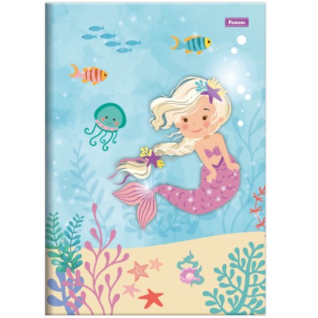 Foto ilustrativa Caderno Brochura e Brochurão Capa Dura Sereia