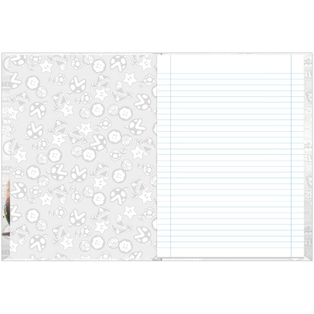 Foto ilustrativa Caderno Brochura e Brochurão Capa Dura Super Mario